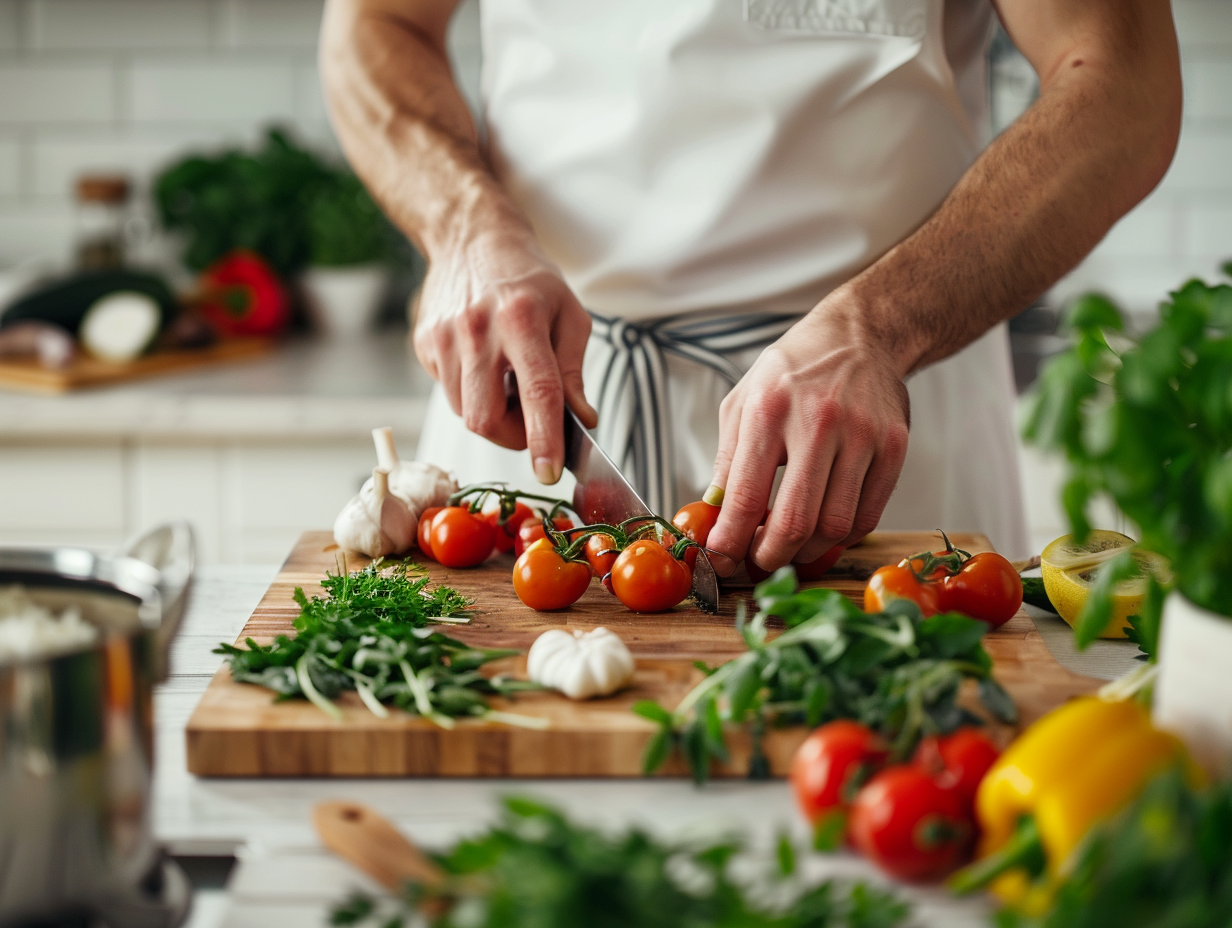 Красиво подані здорові страви та салати